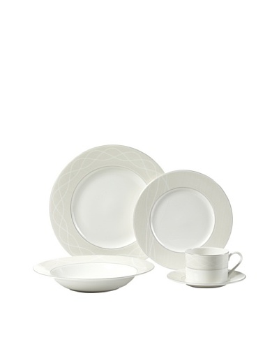Mikasa 5-Piece Pearl Elegance Place Setting, Off-White