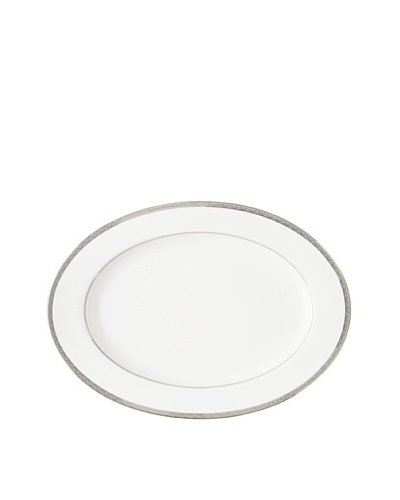 Mikasa 16 Astor Place Oval Platter, White/Off-White/Platinum