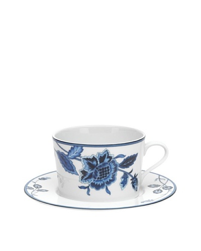 Mikasa Indigo Bloom Cappuccino Cup & Saucer Set