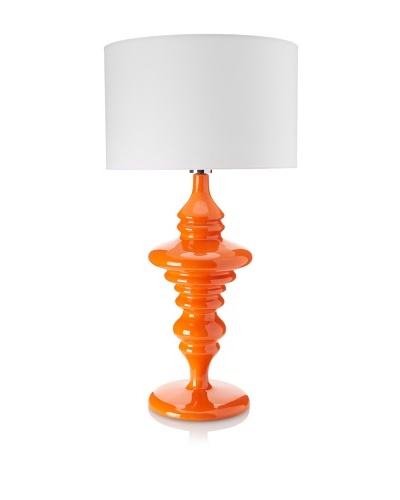 Lacquer Squiggle Lamp, Orange