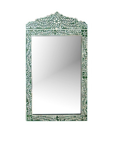 Mili Designs Hina Green Bone Inlay Mirror