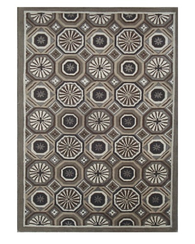 Mili Designs NYC Floral Tile Rug, 5' x 8'