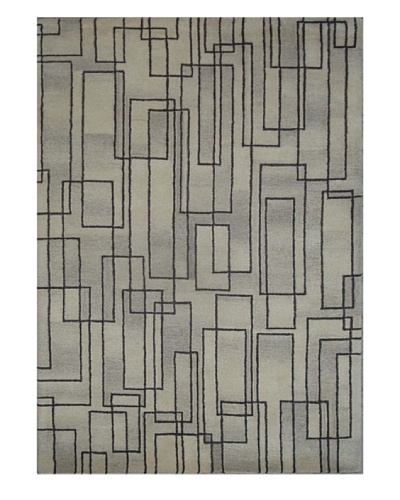 Mili Designs NYC Lined Rectangles Rug, 5' x 8'