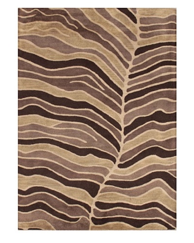 Mili Designs NYC Leaf Patterned Rug, Tan/Multi, 5' x 8'
