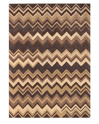 Mili Designs NYC Zigzag Patterned Rug, Multi, 5' x 8'