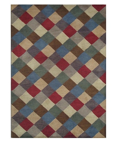 Mili Designs NYC Criss Cross Patterned Rug, Multi, 5' x 8'