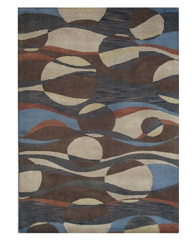 Mili Designs NYC Ocean Patterned Rug, Multi, 5' x 8'