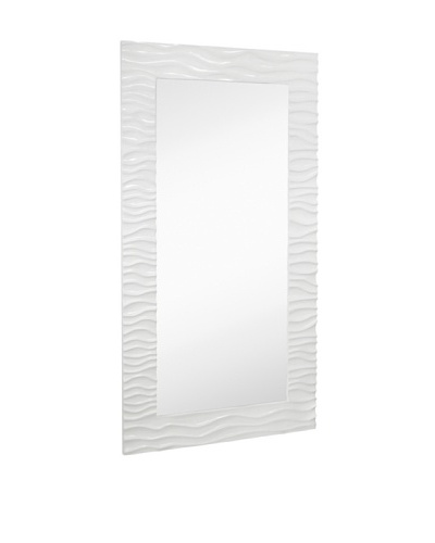 Majestic Mirrors Waves Mirror, White, 82 x 44