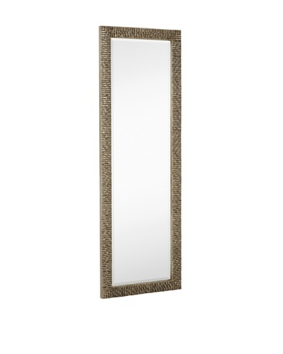 Majestic Mirrors Hatched Mirror, Silver, 72 x 24