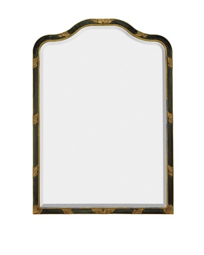 Majestic Mirrors Portrait Mirror, Antique Black/Gold, 42 x 30
