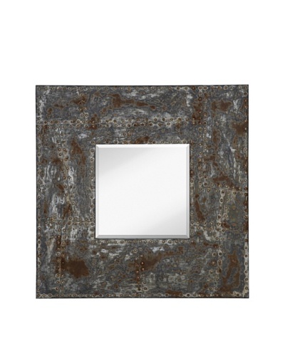 Majestic Mirrors Rivet Mirror, Steel, 36 x 36