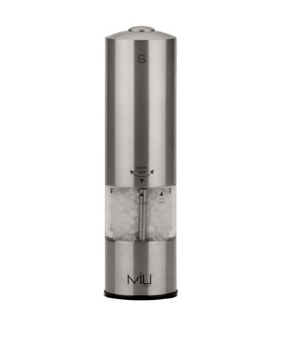 MIU France Battery-Operated Stainless Steel Salt Mill