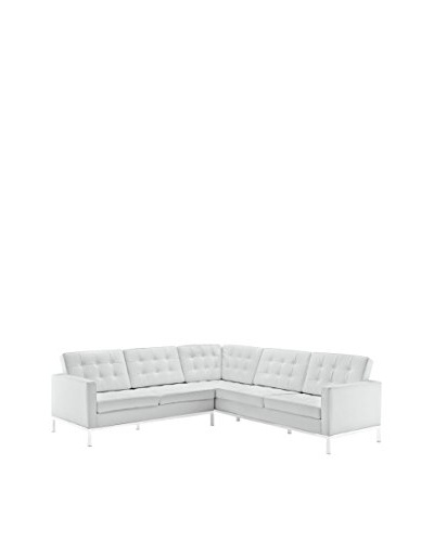 Modway Loft L-Shaped Leather Sectional Sofa