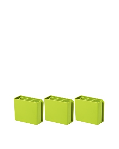 Molla Space Set of 3 Magnet Letter Holders, Green