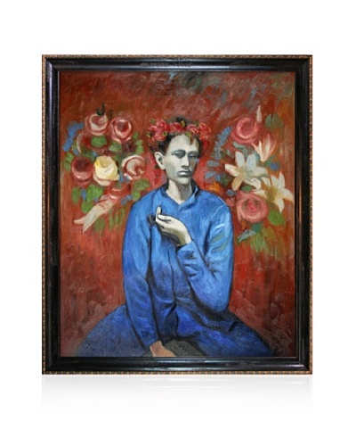 Pablo Picasso Boy with Pipe Framed Oil Painting, 20 x 24