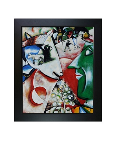 Marc Chagall I and the Village Framed Oil Painting, 24 x 20