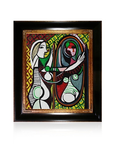 Pablo Picasso Girl Before a Mirror Framed Oil Painting, 20 x 24