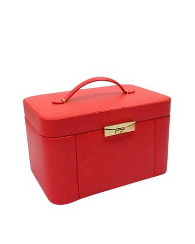 Morelle & Co. Natalie Leather Two Side Pullout Jewelry Box, Poppy Red
