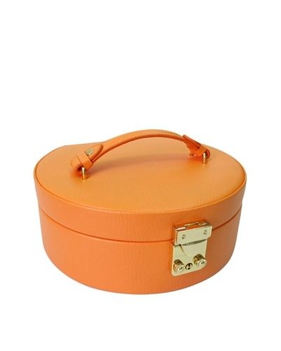 Morelle & Co. Linda Half Moon Leather Jewelry Box, Nectarine