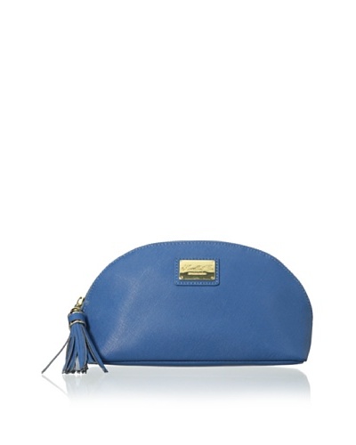Morelle & Co. Miriam Saffiano Leather Cosmetic Bag, Blue