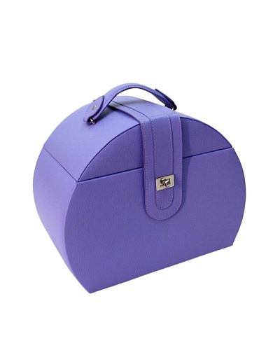 Morelle & Co. Diana Leather Purse Jewelry Box with Takeaway Case, Violet Tulip