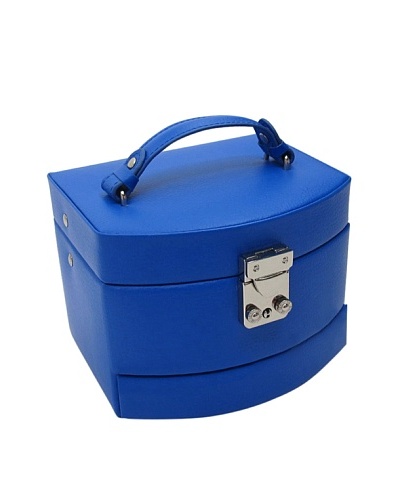 Morelle & Co. Laura Leather Expandable Jewelry Box, Dazzling Blue