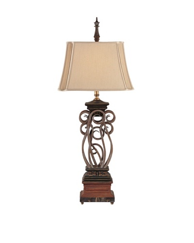 Feiss Lighting Awards Collection Table Lamp, Bronze/Beige/Ivory