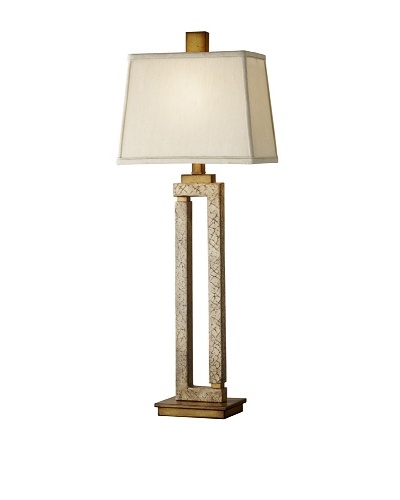 Feiss Justice Table Lamp, Crackled Cream