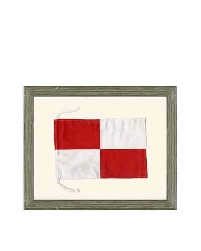 Framed Maritime Letter U Uniform Signal Flag