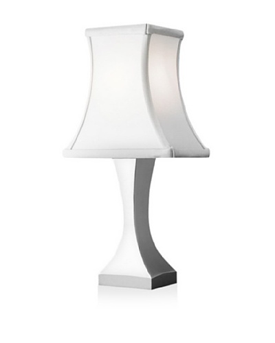 Nambe' Eva Accent Lamp, Polished Alloy with Silver Shade