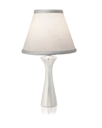 Nambe' Romantic Accent Lamp, Polished Alloy with Silver Shade