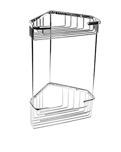 Nameek's Wire Corner Shower Shelf, Polished Chrome, 2-Basket