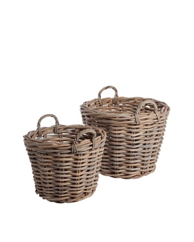 Napa Home & Garden Set of 2 Normandy Rattan Tree Baskets