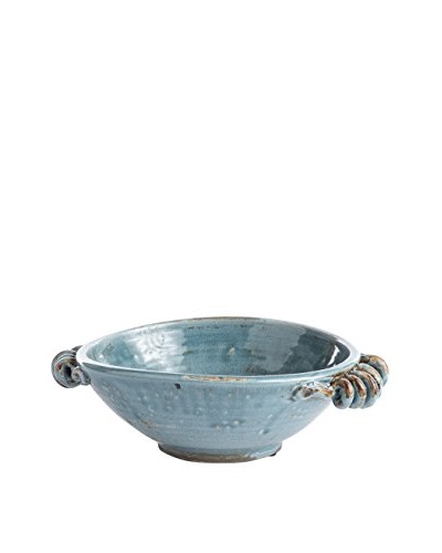 Napa Home and Garden Leone Low Bowl, Steel Blue
