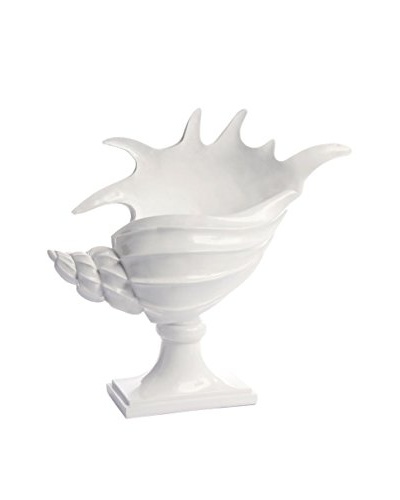 Napa Home and Garden Conch Shell On Stand, White