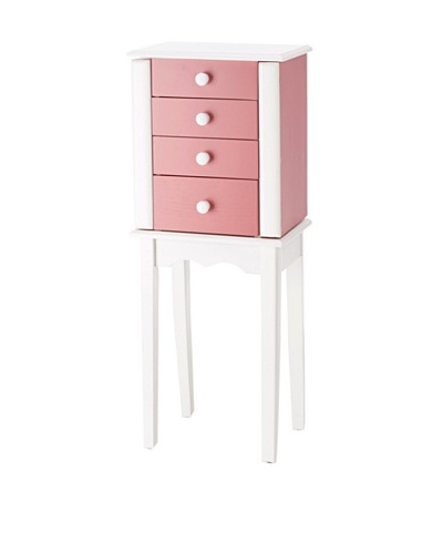 Nathan Direct Promo Three Drawer Jewelry Armoire, Pink