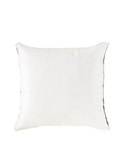 Natural Brand Sienna Leather Pillow, White, 16 x 16