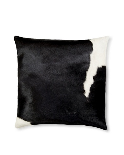 Natural Brand Torino Cowhide Pillow, Black/White