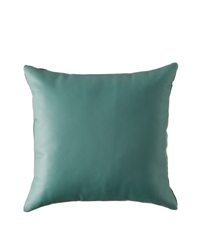 Natural Brand Sienna Leather Pillow, Turquoise, 16 x 16