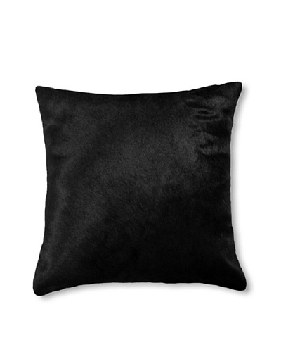 Natural Brand Torino Cowhide Pillow, Black, 16 x 16