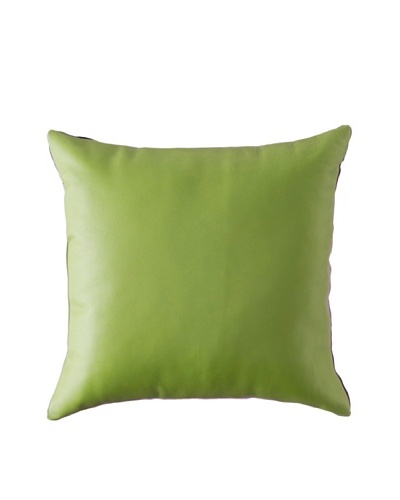 Natural Brand Sienna Leather Pillow, Lime, 16 x 16