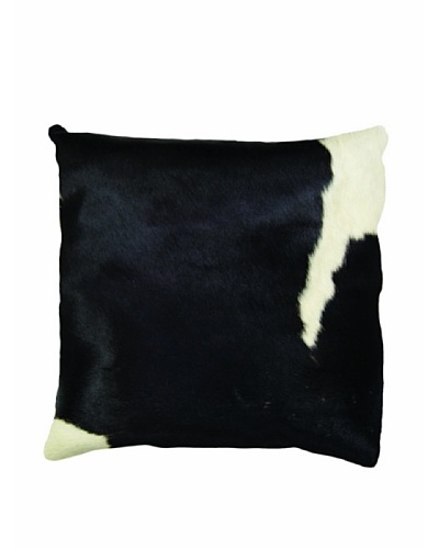 Natural Brand Torino Cowhide Pillow, Black/White, 16 x 16