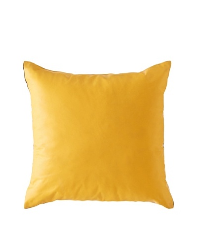 Natural Brand Sienna Leather Pillow, Tangerine, 16 x 16