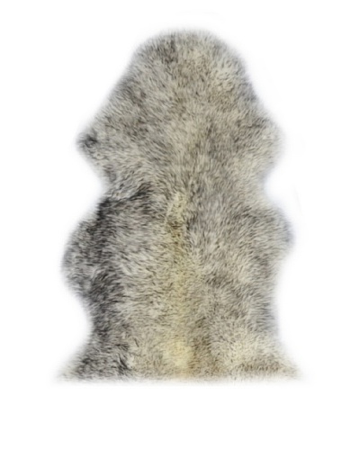 Natural Brand New Zealand Sheepskin Rug, Gradient Grey 2' x 3'