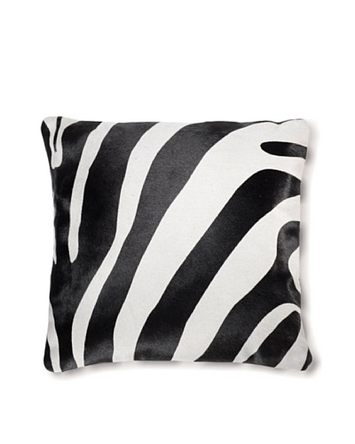 Natural Brand Torino Cowhide Pillow, Zebra, 16 x 16