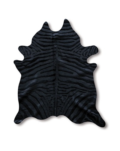 Natural Brand Togo Cowhide Rug, Black/Black Zebra, 7' x 5' 5