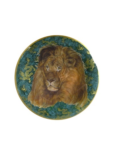 Victoria Fischetti Lion Head on Dragon Handmade Decoupage