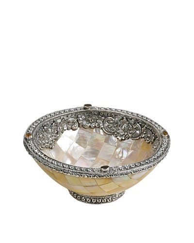 Neda Behman Mother of Pearl, Sterling Silver & Citrine Bowl