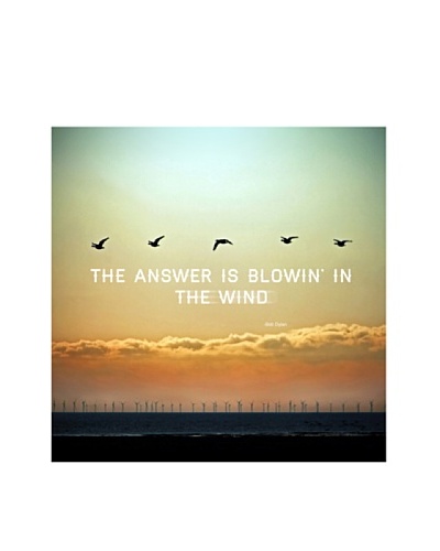 New Era Art The Answer is Blowin' in the Wind Wall Decal, 14 x 14