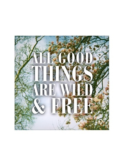 New Era Art All Good Things are Wild & Free Wall Decal, 14 x 14